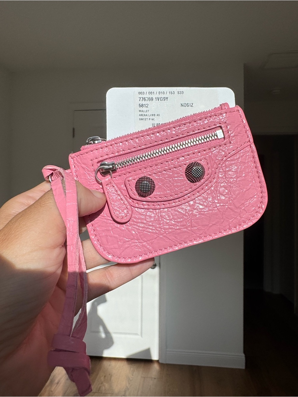 Balenciaga Pink Wristlet Coin Pouch - Picture 6 of 6